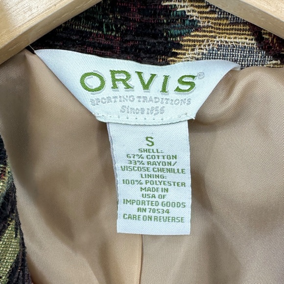 ORVIS Embroidered Jacket Open Cotton Floral - Picture 8 of 8